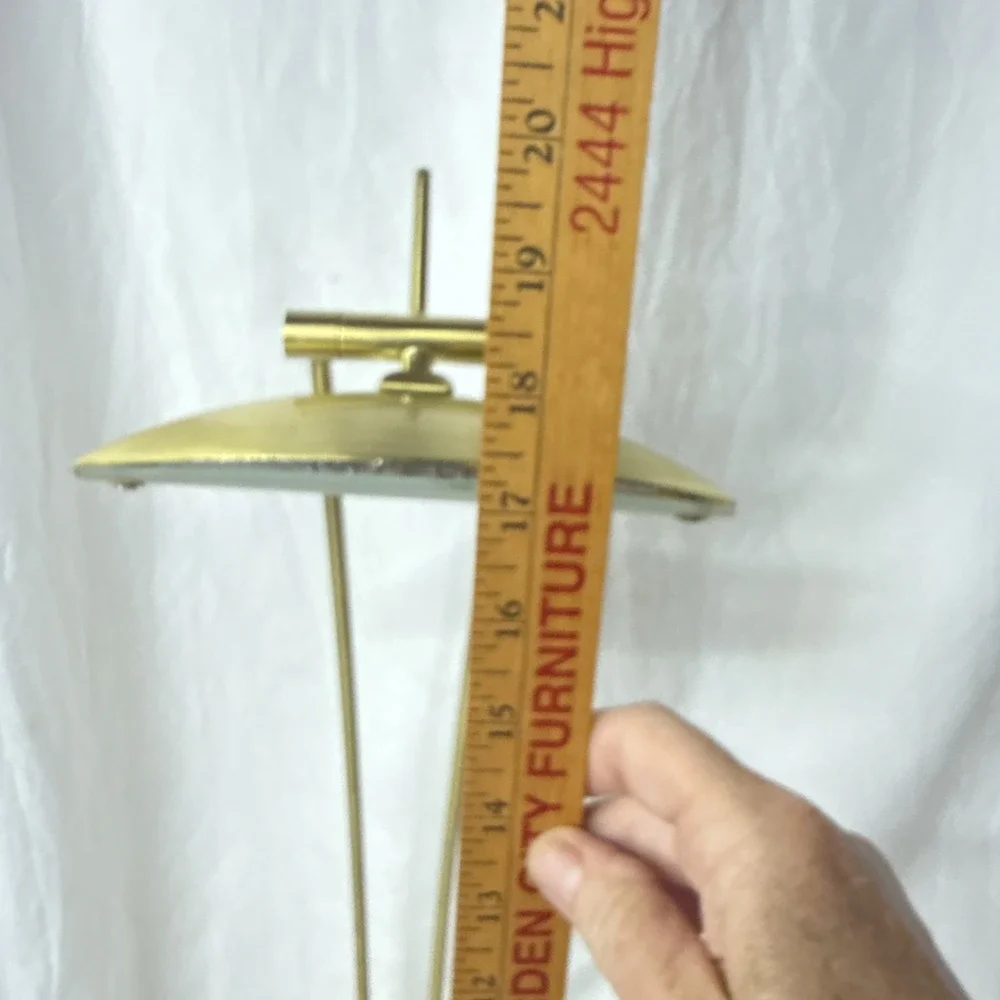 Vintage PostModern Brass Halogen Desk Lamp Lite Source LS3616 Retro 90's Dimmer